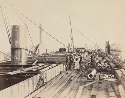 Deck Scene of the Great Eastern, 1857. af Robert Howlett