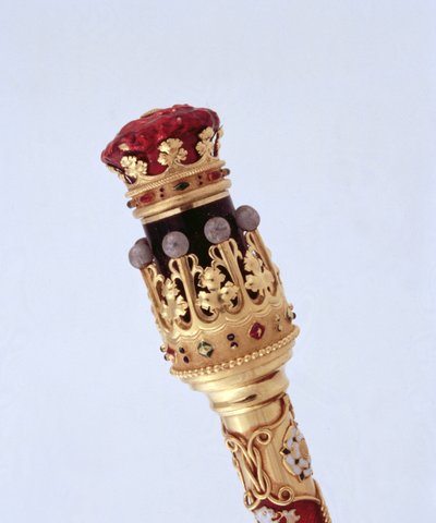 Earl Marshals stafet overrakt til den femtende hertug af Norfolk ved hans første ægteskab af College of Arms, 1877 (guld) (se også 279117) (detaljer) af Robert, II Garrard