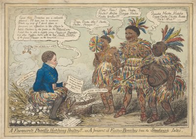 En yndlingspudel klækkende fjerkræ!! - eller en gave af fjerbukser fra Sandwich Isles af Robert Isaac Cruikshank