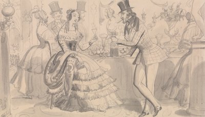Offentlig forfriskning i det høje samfund af Robert Isaac Cruikshank