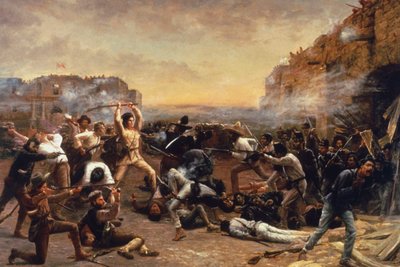 Alamos fald eller Crocketts sidste kamp af Robert Jenkins Onderdonk