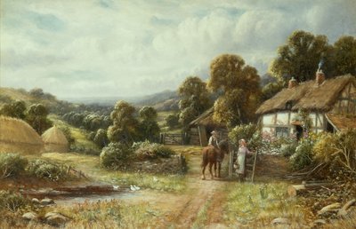 A Surrey Cottage (olie på lærred) af Robert John Hammond