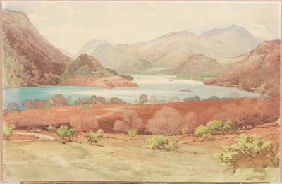 Ullswater in May (blyant og akvarel på plade) af Robert John Scott Bertram