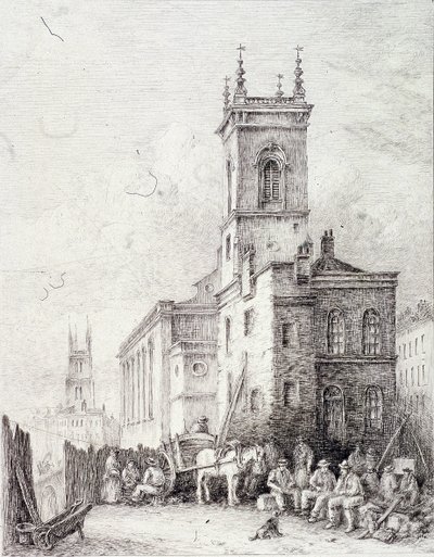 Holborn Viaduct, London, c1865 af Robert Kent Thomas