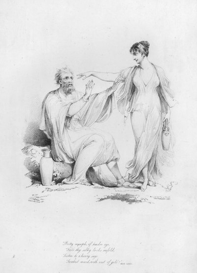 Anacreon, Ode 77 (gravering) af Robert Kerr (after) Porter