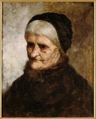 Leder af en gammel kvinde, 1881 af Robert Koehler
