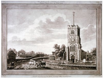 Church of St Mary, Putney, Wandsworth, London, 1783. af Robert Laurie