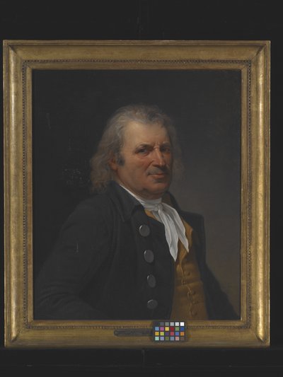 Portræt af en ældre mand (olie på lærred) af Robert Lefevre