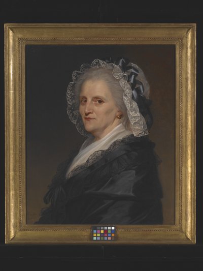 Portræt af en ældre kvinde (olie på lærred) af Robert Lefevre