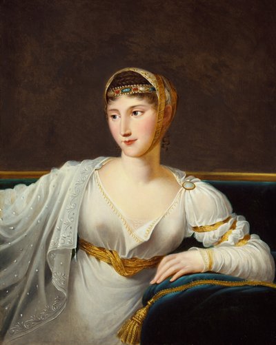 Portræt af prinsesse Pauline Borghese, kone til general Leclerc (olie på lærred) af Robert Lefevre