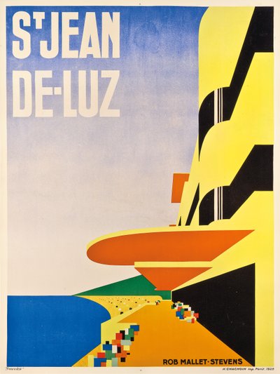 Plakatreklame Saint-Jean-de-Luz, 1928 af Robert Mallet Stevens