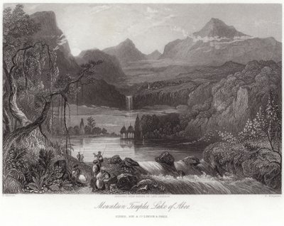 Bjergtempler ved Aboo-søen af Robert Melville Grindlay