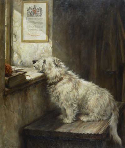 Vil han komme tilbage?, ca. 1918 (olie på lærred) af Robert Morley