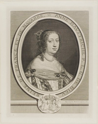 Anne af Østrig, dronning af Frankrig af Robert Nanteuil