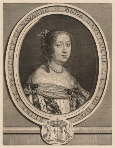 Anne af Østrig, dronning af Frankrig, 1660. af Robert Nanteuil