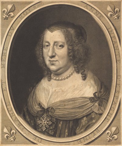 Anne af Østrig, dronning af Frankrig og Navarra af Robert Nanteuil