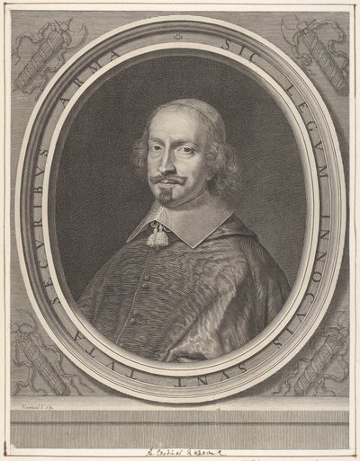 Kardinal Jules Mazarin, ca. 1652. af Robert Nanteuil