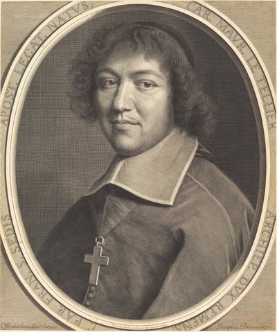 Charles Maurice Le Tellier af Robert Nanteuil