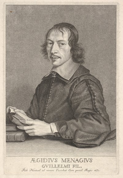 Gilles Menage, ca. 1652. af Robert Nanteuil