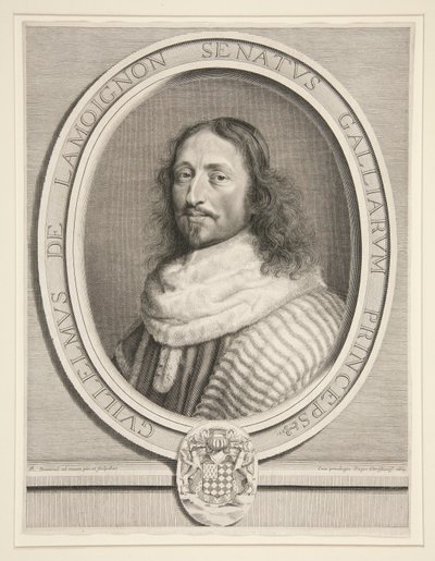 Guillaume de Lamoignon, første præsident for parlamentet i Paris (første præsident for parlamentet i Paris) af Robert Nanteuil
