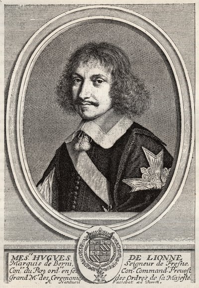 Hugues de Lionne (1611 - 1671), Marquis de Fresnes, Lord of Berny, var en diplomat og statsminister under Ludvig XIV. Gravering af Robert Nanteuil. Privat samling. af Robert Nanteuil
