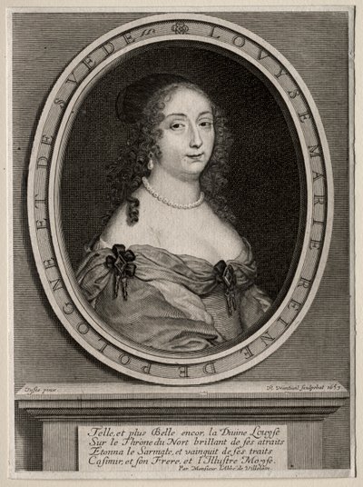 Marie Louise de Gonzague, dronning af Polen af Robert Nanteuil