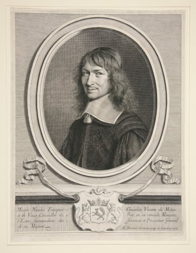 Nicholas Fouquet (Foucquet), greve af Melun og af Vaux af Robert Nanteuil