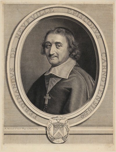 Portræt af Ferdinand de Neufville de Villeroy af Robert Nanteuil