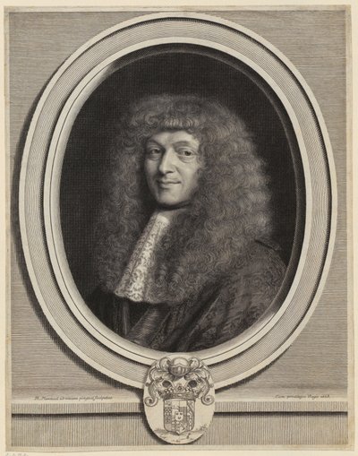 Portræt af Honoré Courtin af Robert Nanteuil