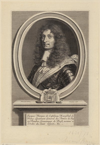 Portræt af Jacques II de Castelnau, fransk marskal af Robert Nanteuil