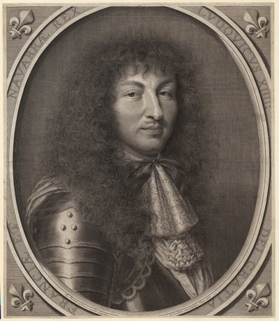 Portræt af Ludvig 14. af Robert Nanteuil