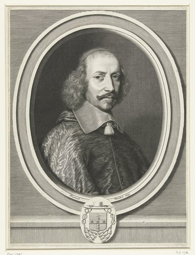 Portræt af kardinal Mazarin, 1655 af Robert Nanteuil
