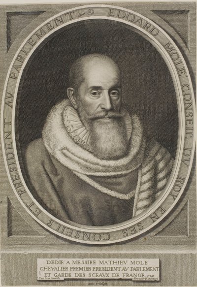 Portræt af Edouard Molé af Robert Nanteuil