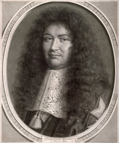 Portræt af Francois Michel Le Tellier af Robert Nanteuil