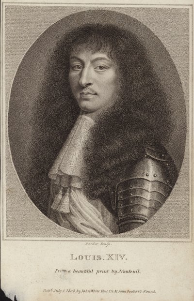 Portræt af kong Ludvig XIV af Frankrig af Robert Nanteuil