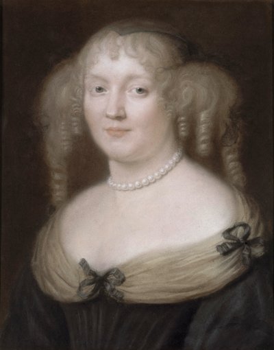 Portræt af Marie de Rabutin-Chantal, Marquise de Sévigné 1626-1696, ca 1665. af Robert Nanteuil