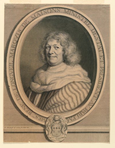 Portræt af Marquis de Longveil af Robert Nanteuil