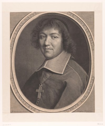 Portræt af Charles-Maurice Le Tellier Fordi. Maur. Le Tellier (...) (titel på objekt) af Robert Nanteuil