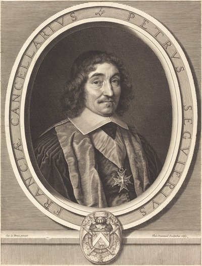 Kansler Pierre Seguier af Robert Nanteuil after Charles Le Brun