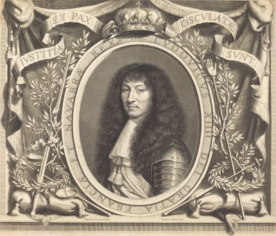 Ludvig XIV af Robert Nanteuil after Nicolas Mignard