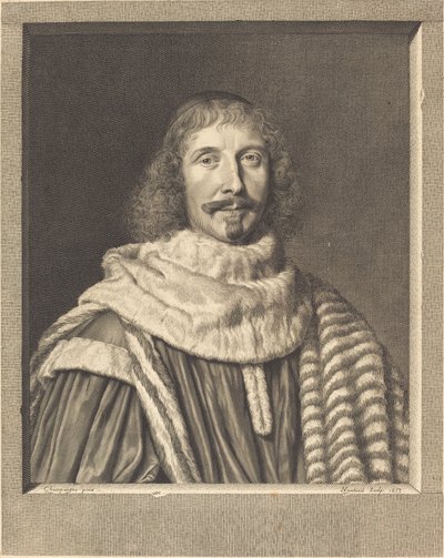 Pompone II de Bellievre af Robert Nanteuil after Philippe de Champaigne
