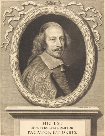 Kardinal Jules Mazarin af Robert Nanteuil after Pierre Mignard I