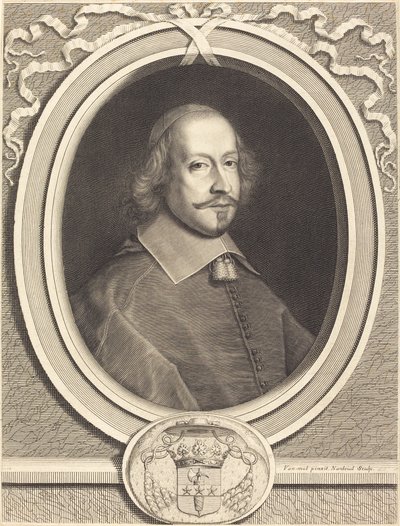 Kardinal Jules Mazarin af Robert Nanteuil after Pieter van Mol