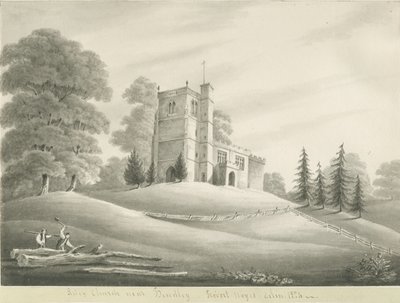 Arley Church: sepia drawing, 1824dani af Robert Noyes