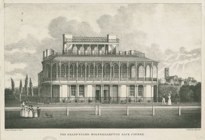 Wolverhampton - Grand Stand på Race Course: litografi, nd [midten af det 19. århundrede] af Robert Noyes
