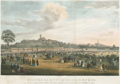 Wolverhampton - Væddeløbsbane: farvet litografi og [c 1826] (tryk) af Robert Noyes