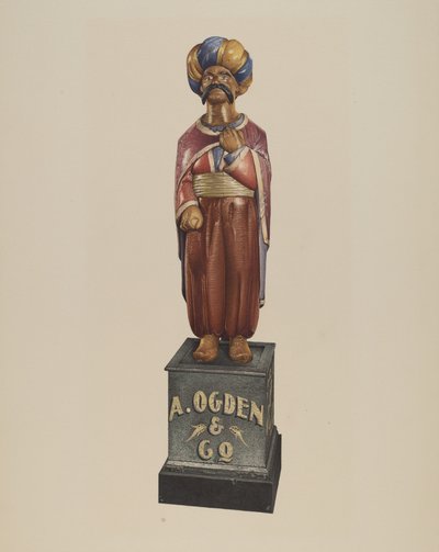 Cigarbutik figur af Robert Pohle