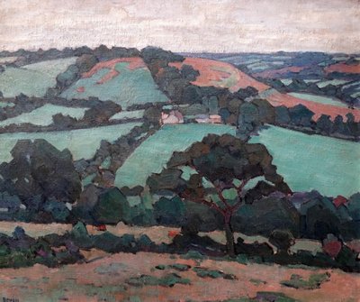 Brimley Hill, Devon af Robert Polhill Bevan
