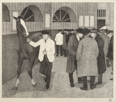 Hestehandlere på Barbican, 1921 af Robert Polhill Bevan