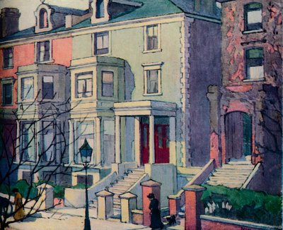 Huse i Sunlight, Hampstead, det 20. århundrede af Robert Polhill Bevan